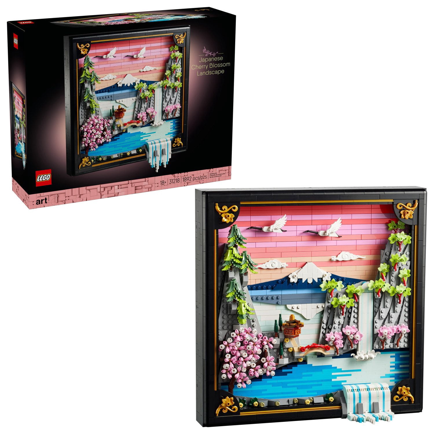 LEGO Art Japanese Cherry Blossom Landscape Building Set, 1892 pc