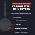 thumbnail image 5 of Bobby Flay by GreenPan Pre-Seasoned Carbon Steel Fry Pan, 12", 5 of 10