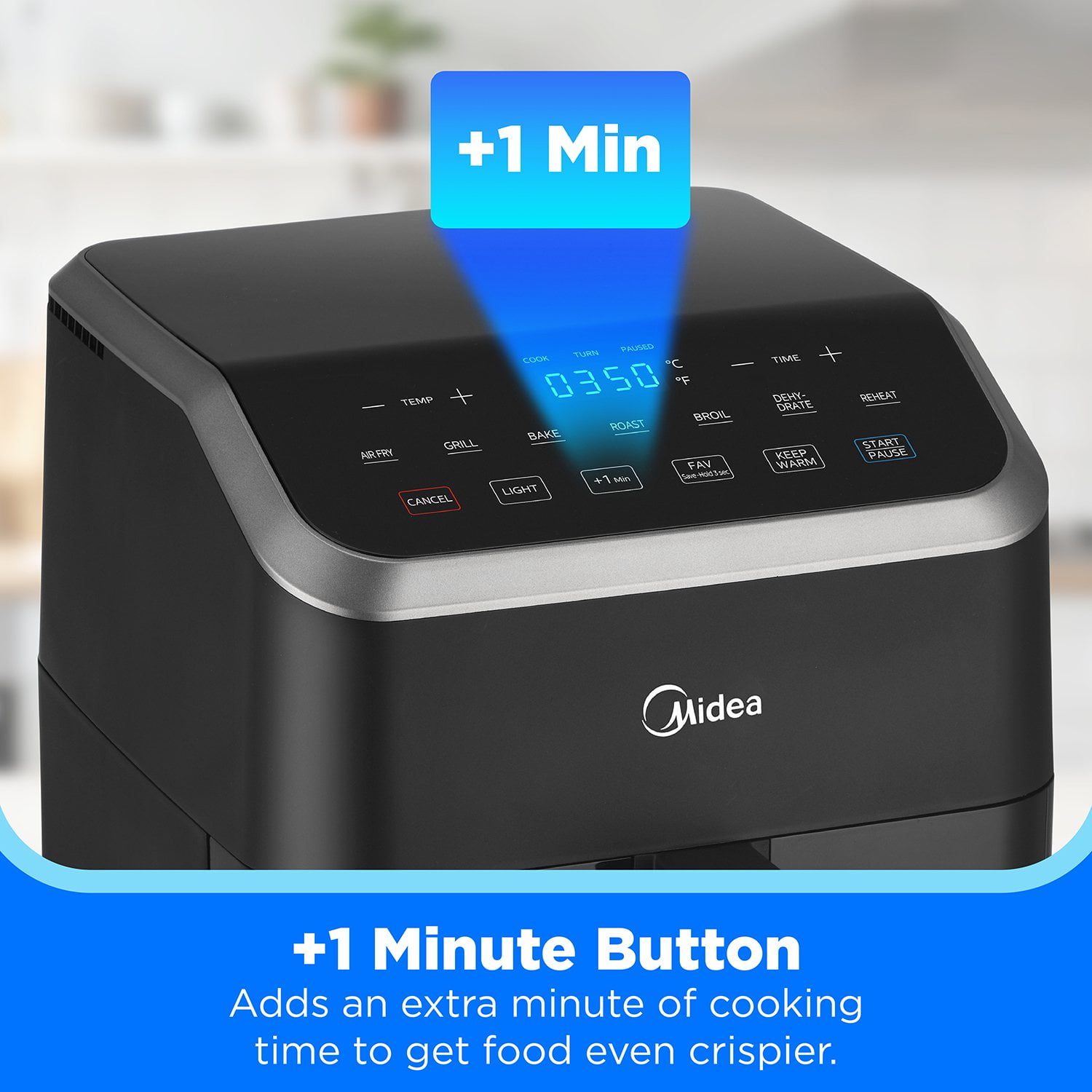 Midea HeatXpress 7.8 qt. Basket Air Fryer - Thumbnail 3