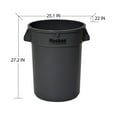thumbnail image 2 of Huskee 32-Gallon Heavy Duty Trash Can, Gray, 2 of 9