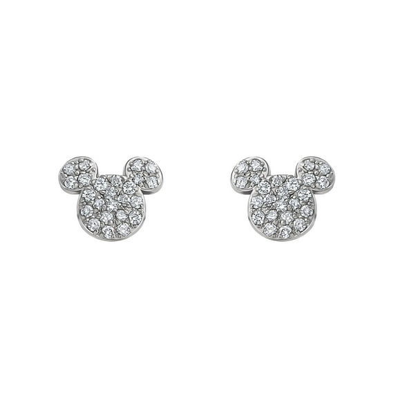 Disney Diamond Earrings in 14K White Gold