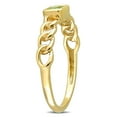 thumbnail image 4 of Emerald Cut Peridot Link Ring in 14K Gold, 4 of 8