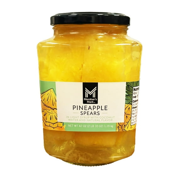Member's Mark Pineapple Spears in Coconut Water, 42 oz.