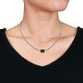 thumbnail image 3 of Lab Created Gemstone Tennis Necklace in Sterling Silver, 3 of 6