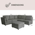 thumbnail image 4 of Rory Fabric 6-Piece Modular Sectional, Assorted Colors, 4 of 14