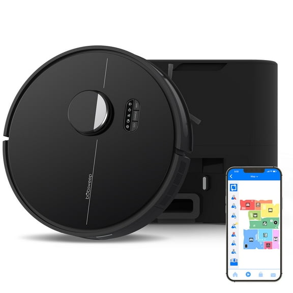bObsweep Dustin Self-Emptying Robot Vacuum & Mop with 100-Day Dock