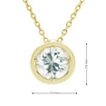 thumbnail image 6 of Round Cut Gemstone Bezel Pendant in 14K Gold, 6 of 6