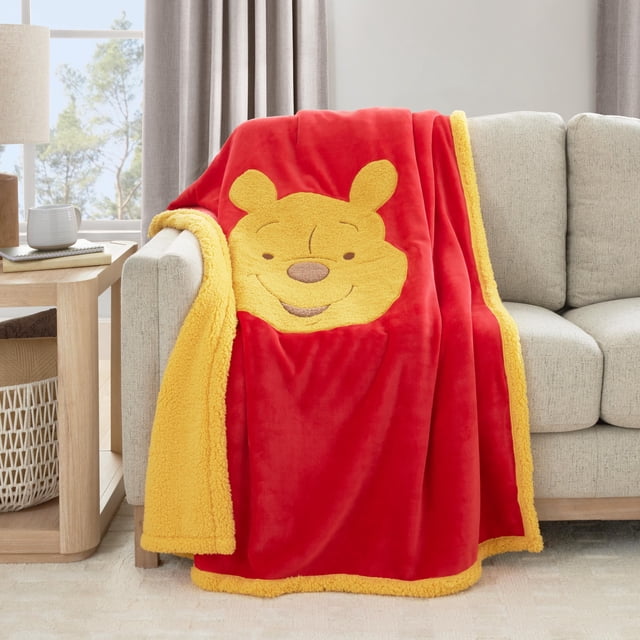 Licensed Characters Sherpa Backed Throw Blankets, 50" x 60"