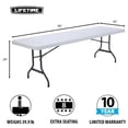 thumbnail image 3 of Lifetime 8' Commercial-Grade Folding Table - 4 Pack, 3 of 12