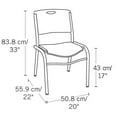 thumbnail image 8 of Lifetime Plastic Stacking Chair /Black & Silver - Commercial, 8 of 8