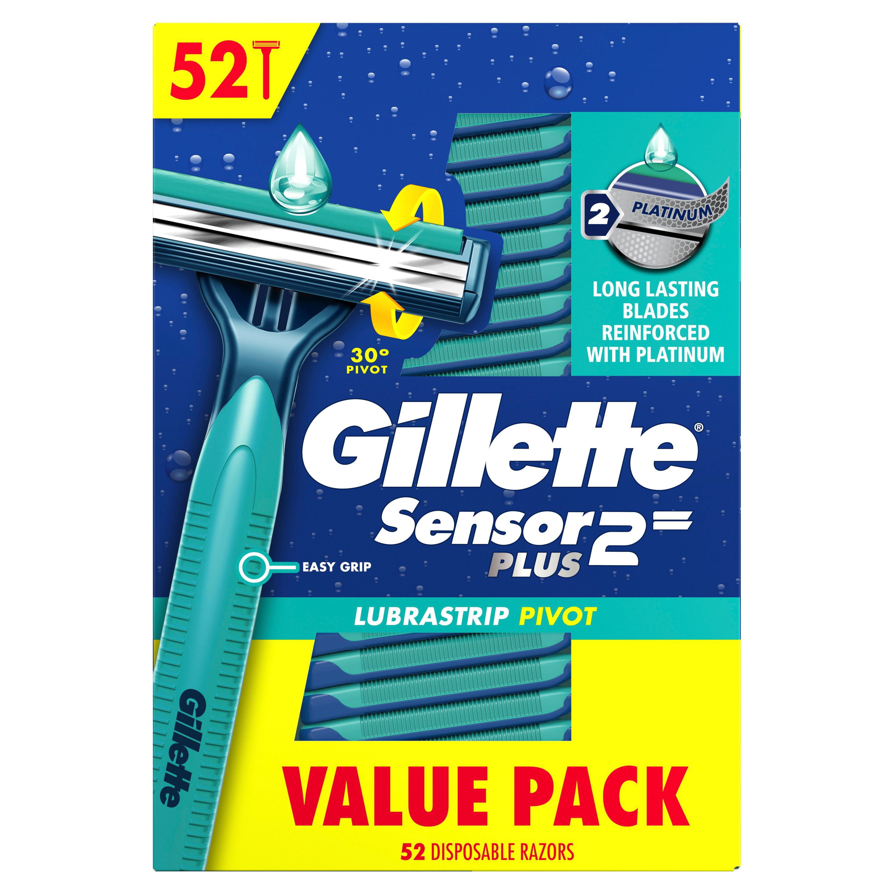 Gillette Sensor2 Plus Lubrastrip Pivoting Head Disposable Razors