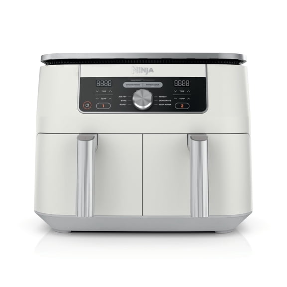 Ninja Foodi 6-in-1, 8-Quart 2 Basket Air Fryer with DualZone Technology & 2 Bonus Broiler Racks