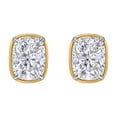 thumbnail image 2 of Lab Created Diamond Cushion Cut Diamond Stud Earrings, 2 of 4