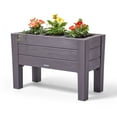 thumbnail image 1 of Step2 Lakewood Dark Cedar Raised Planter, 1 of 12