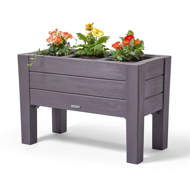 Step2 Lakewood Dark Cedar Raised Planter