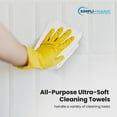 thumbnail image 3 of Hometex Microfiber Cleaning Cloths, 100 pack, 12" x 12", White, 3 of 8