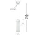 thumbnail image 8 of Globe Electric Sydney 1-Light Polished Chrome Glass Pendant with LED Bulb, 8 of 8