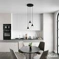 thumbnail image 3 of Hunter Cypress Grove Glass 3 Light Pendant Light Fixture, Round Cluster and Linear Cluster, 3 of 9