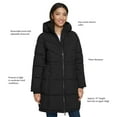 thumbnail image 2 of DKNY Women's Long Puffer Jacket, 2 of 9