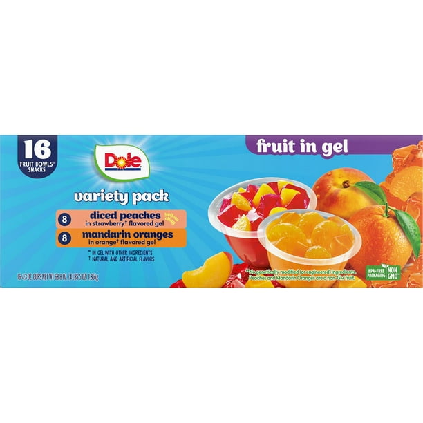 Dole Fruit Bowls in Gel Variety Pack 4.3 oz., 16 pk. - Samsclub.com