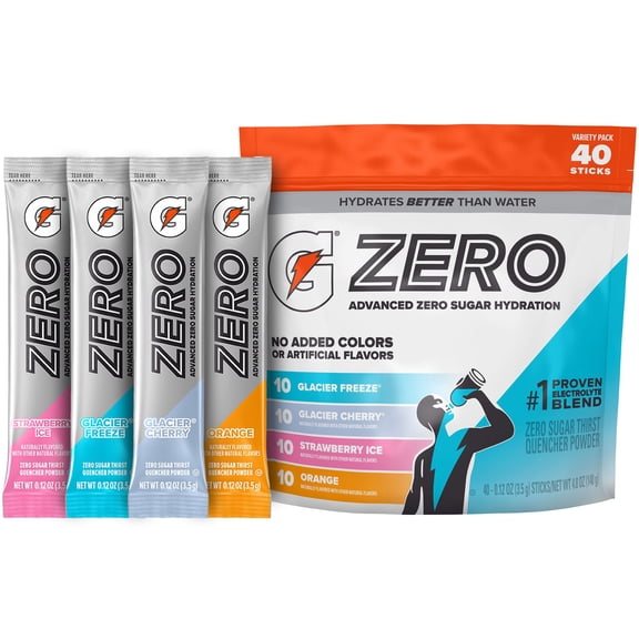 Gatorade G Zero Powder Variety Pack, 40 pk.