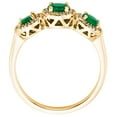 thumbnail image 3 of Round Cut 3 Stone Gemstone and 0.19 CT. T.W. Halo Diamond Ring in 14K Gold, 3 of 5