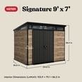 thumbnail image 4 of Keter 9' x 7' Signature Collection Resin Outdoor Shed, 4 of 22