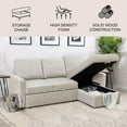 thumbnail image 2 of Lincoln Fabric Reversible Storage Sectional with Pullout Bed, Assorted Colors, 2 of 9
