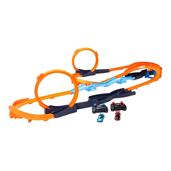 Hot Wheels RC Porsche vs. Mustang RC Race Track Set with Accessories
