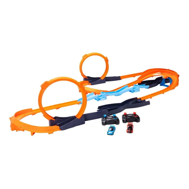 Hot Wheels RC Porsche vs. Mustang RC Race Track Set with Accessories