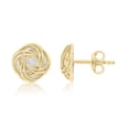 thumbnail image 1 of Diamond Cut Knot Stud Earrings in 14K Gold, 1 of 8