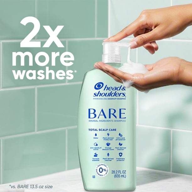 Head & Shoulders Bare Total Scalp Care Shampoo, 28.2 fl. oz