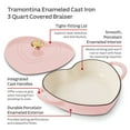 thumbnail image 5 of Tramontina 3-Quart Heart Shape Enameled Cast Iron Dutch Oven (Shallow, Oven Safe), 5 of 10
