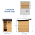 thumbnail image 13 of Backyard Discovery 2-4 Person Cedar Outdoor Cabin Sauna with Electric Heater and Glass Door, 13 of 14