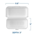 thumbnail image 2 of DART® Insulated Foam Hinged Lid Take Out Container, 9" x 5" Hoagie, 1-Compartment, 125 ct., 2 of 4