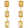 thumbnail image 2 of Emerald Cut Gemstone Dangle Earrings in 14K Gold, 2 of 4