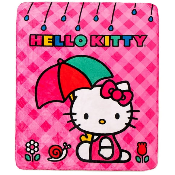 Hello Kitty "Rainy Day Kitty" 50" x 60" Cloud Faux Fur Throw