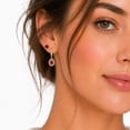 thumbnail image 5 of Round Cut Gemstone Stud Earrings in 14K Gold, 5 of 5