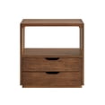 thumbnail image 4 of Bower Home Vegan Leather Top 2-Drawer Nightstand, 4 of 11