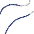 thumbnail image 3 of Round Cut Lab Created Gemstone Tennis Necklace in Sterling Silver, 3 of 7