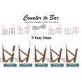 thumbnail image 6 of HH2 Home Upholstered Key Back Wood Adjustable Height Swivel Bar Stool, 6 of 19