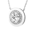thumbnail image 5 of Multiple Cut Lab White Sapphire Pendant and Earring Set in Sterling Silver, 5 of 7