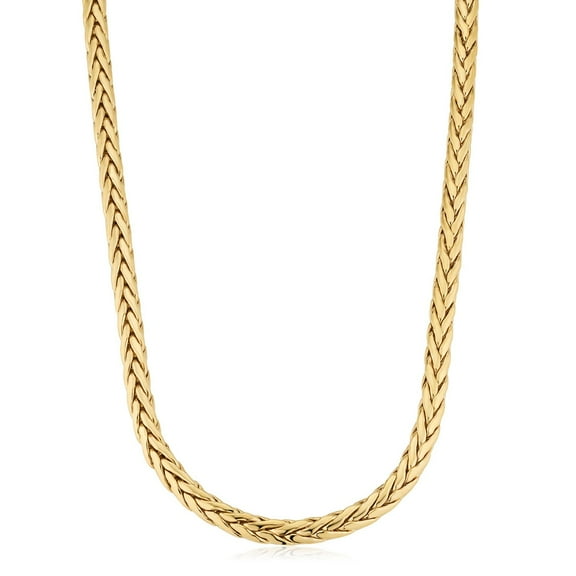 Flat Weave Chain Necklace in 14K Gold