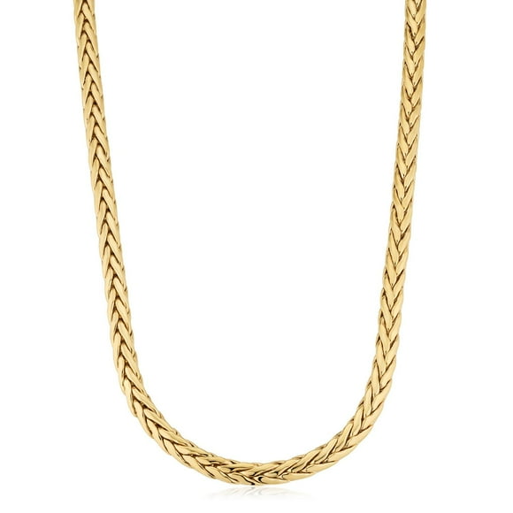 Flat Weave Chain Necklace in 14K Gold