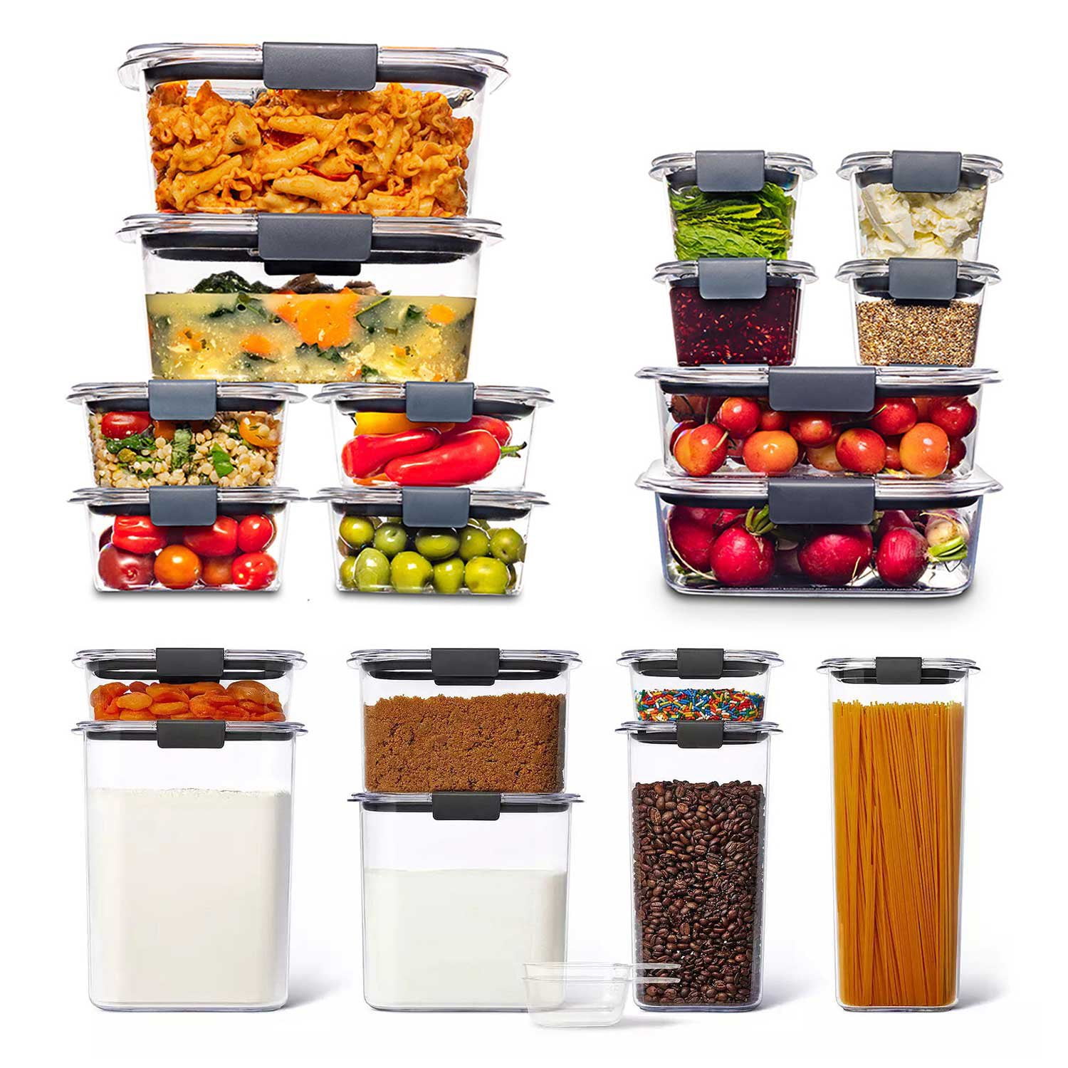 Rubbermaid Brilliance 40-Piece Food and Pantry Storage Container Variety Pack