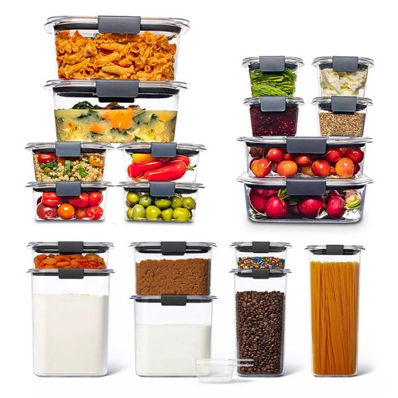 Rubbermaid Brilliance 40-Piece Leak Proof Food and Pantry Storage Container Variety Pack