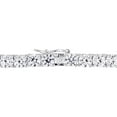 thumbnail image 4 of Round Cut Lab Created Gemstone Tennis Bracelet in Sterling Silver, 4 of 5