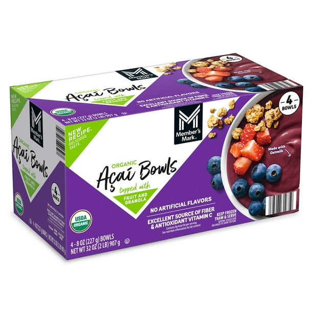 Member's Mark Organic Acai Bowl, Frozen, 8 oz., 4 ct. - Samsclub.com