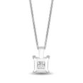 thumbnail image 3 of Princess Cut Solitaire Diamond Pendant Necklace in 18K Gold, 3 of 7