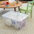 thumbnail image 5 of Greenmade 45 Quart Clear Glitter Storage Tote, 21.5" D x 15.75" W x 16.5" H, 1 pack, 5 of 7